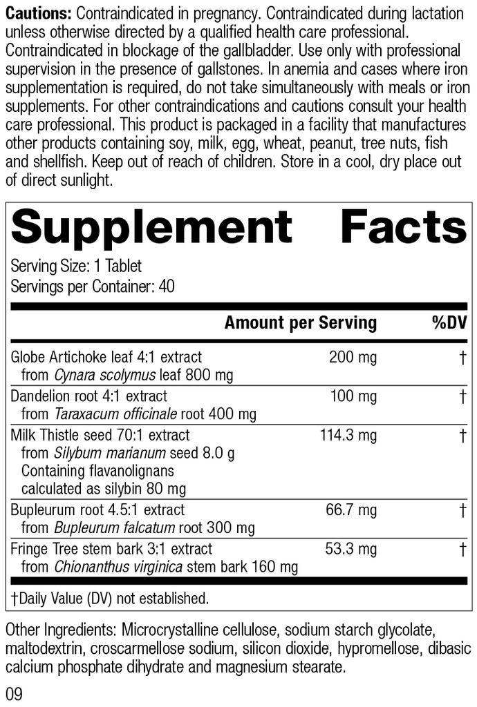 Livton® Complex, 40 Tablets, Rev 09 Supplement Facts