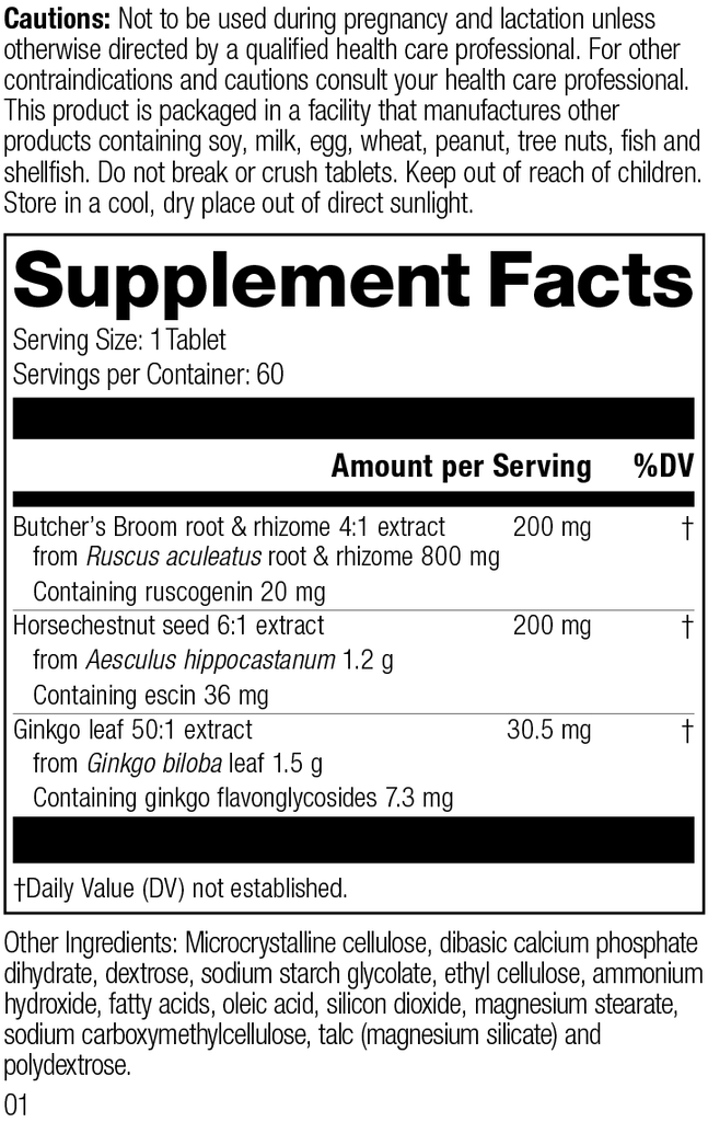 Vascular Care Complex, Rev 01 Supplement Facts